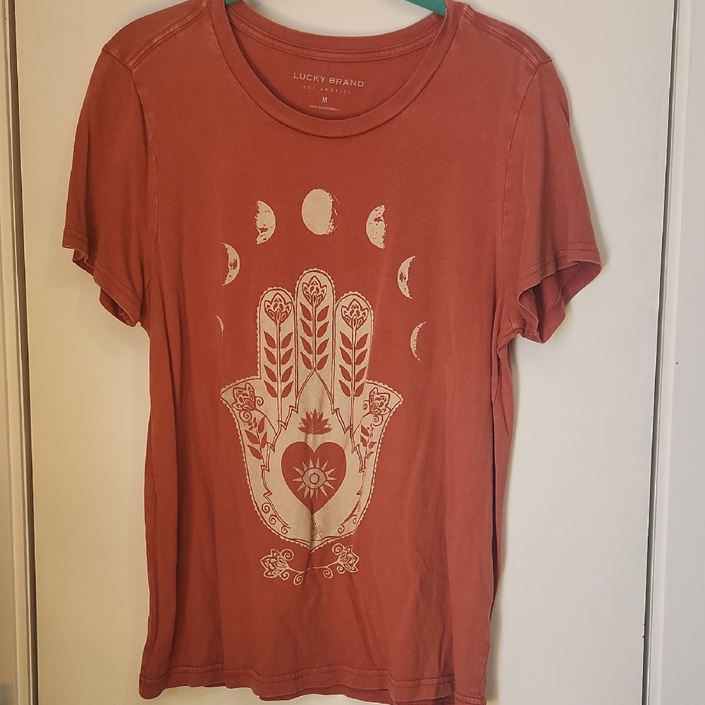 Lucky Brand Rust Graphic Short Sleeve Tee